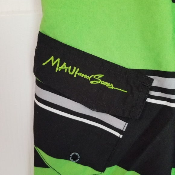 Maui & Sons Boy's Board Shorts NWT Size 14 - Picture 4 of 8